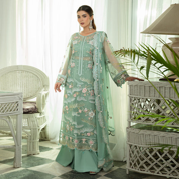 ZM-02 | Mahroosh Unstitched Chiffon '25 By Zebtan