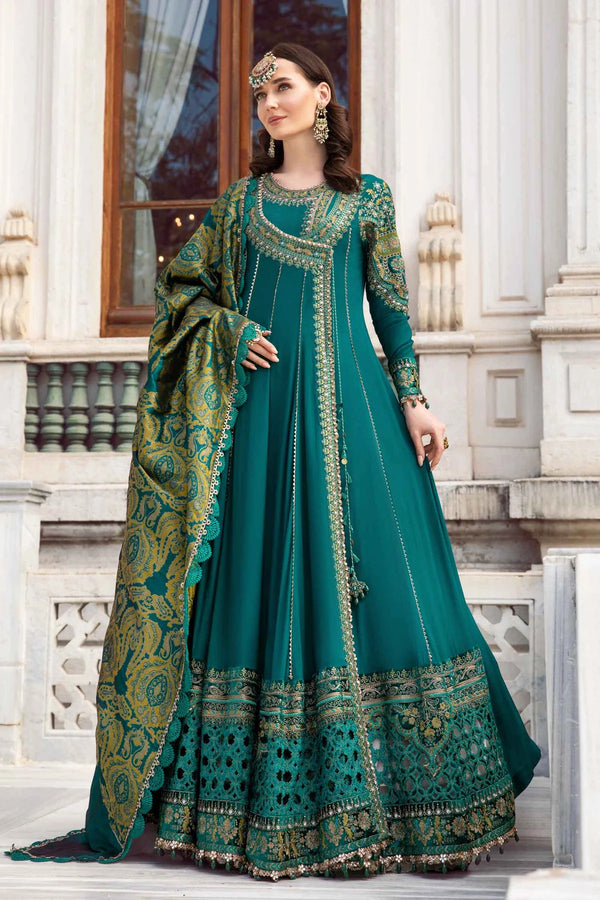 Emerald Green DL-1107 - Unstitched Linen | Edit’23 by Maria B