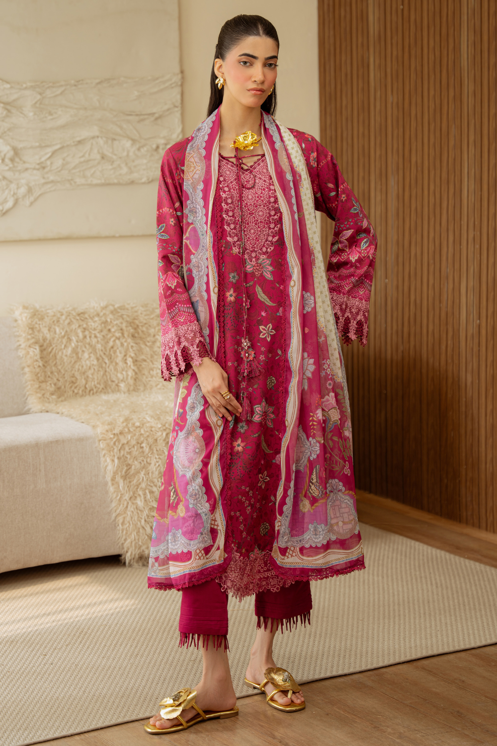 FLEUR (AK-10) | Print Luxe Linen '26 By Abyaan