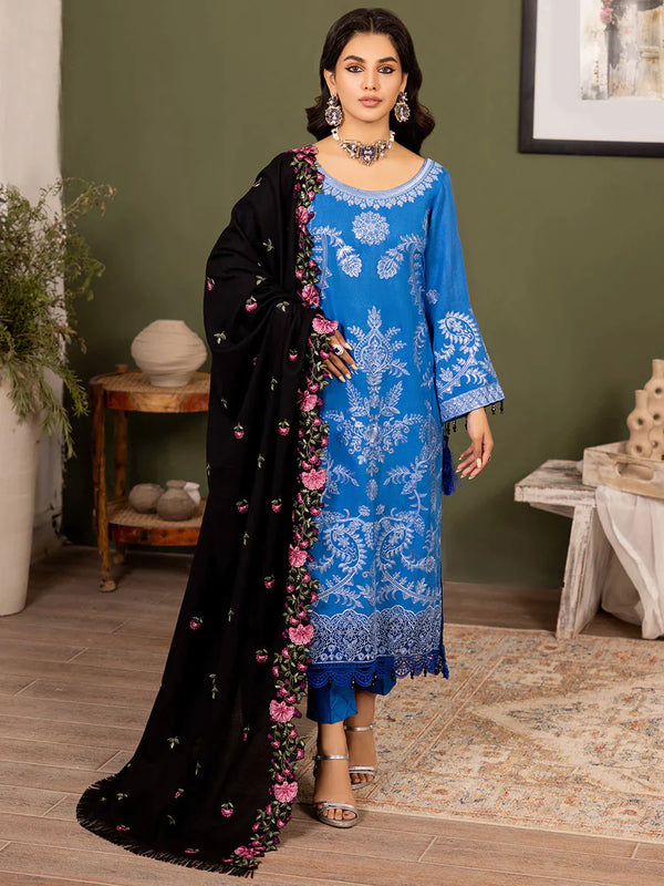 Orchid Luxury Embroidered Karandi Shawl Edit'23 – J By Raabi