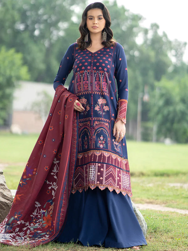 Janan Winter Khaddar ‘23 - 3PC unstitched - 1915-A By Bin Ilyas