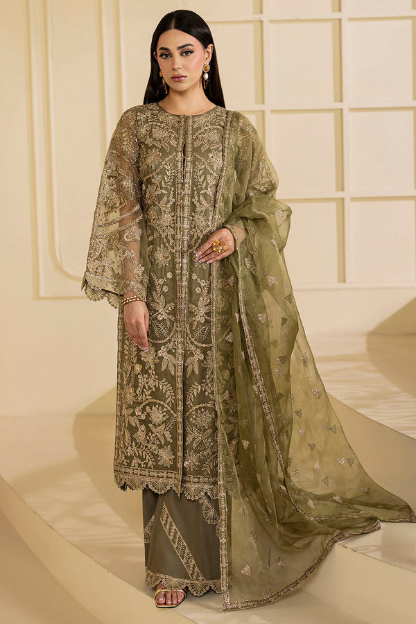 5137 - Green Embroidered Luxury Unstitched By Motifz