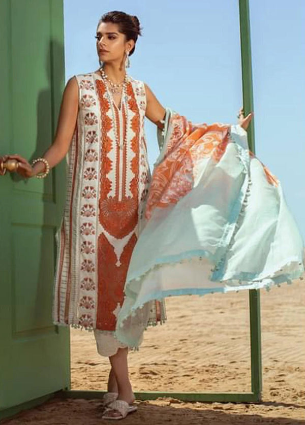 Mandarin 1 A Crimson Luxury Lawn By Saira Shakira