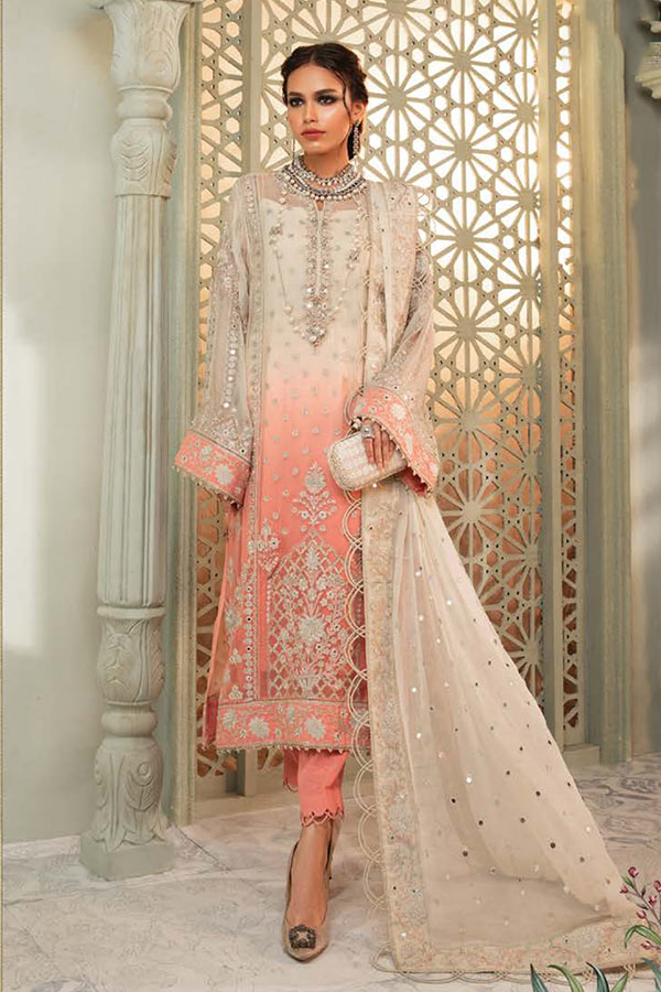 D8 Maria B Premium Multi Shade Chiffon Ensemble