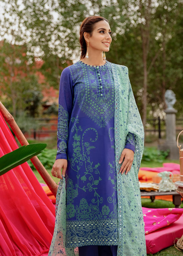 Marine Hues Lawn - Design 19 – Vol 22 by Cross Stitch