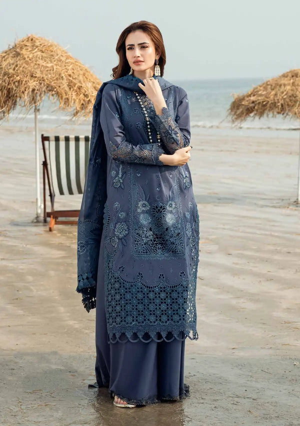 NE-146 - Swiss Lawn - Khuwab Embroidered Lawn By Nureh