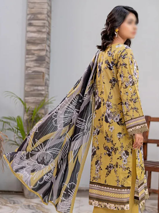 D# 07 - Nureh by Fantak Printed Slub Lawn Collection