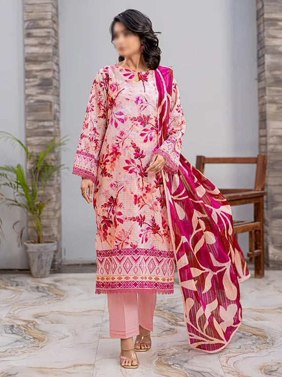 D# 08 - Nureh by Fantak Printed Slub Lawn Collection