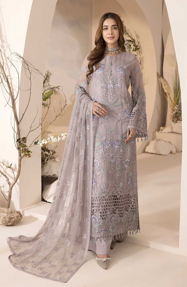 09 Lavender - Pareesa Premium Luxury Chiffon By Lavish Premium