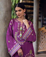 Plum Swirl - Symphony Hemline Unstitched by Mushq