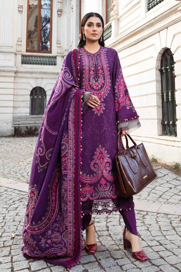 Purple DL-1108 - Unstitched Linen | Edit’23 by Maria B