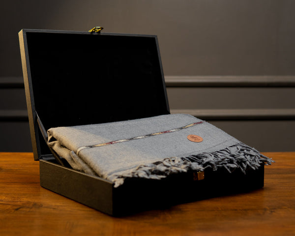 Shaad - Wool Blended Shawl | Silver