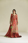Zar Rust Shirt Set | Raw Silk Edit'26 By Vera