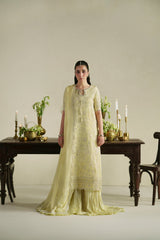 Gulab Butter Yellow Shirt Set | Raw Silk Edit'26 By Vera