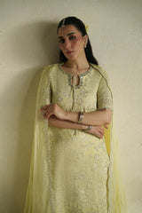 Gulab Butter Yellow Shirt Set | Raw Silk Edit'26 By Vera