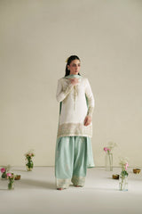 Aab Ivory Shirt Set | Raw Silk Edit'26 By Vera