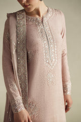 Naqsh Soft Pink Shirt Set | Raw Silk Edit'26 By Vera