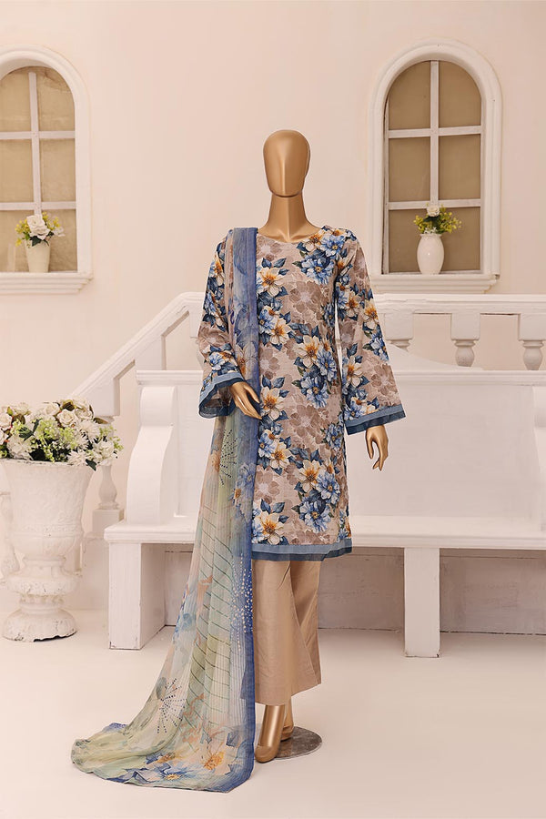 DPR-041 | Unstitched Digital Printed Broshia Lawn By Dr. Haris