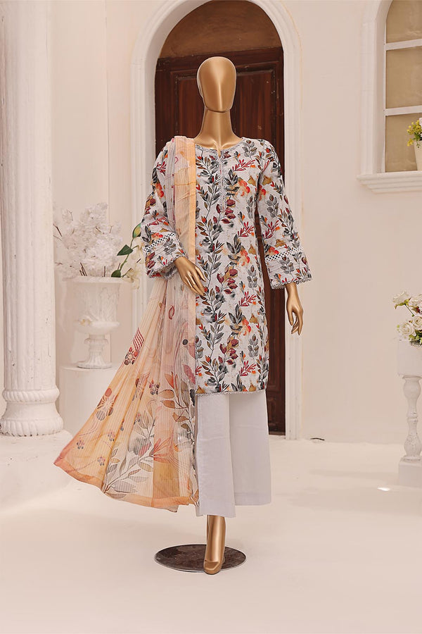 DPR-044 | Unstitched Digital Printed Broshia Lawn By Dr. Haris