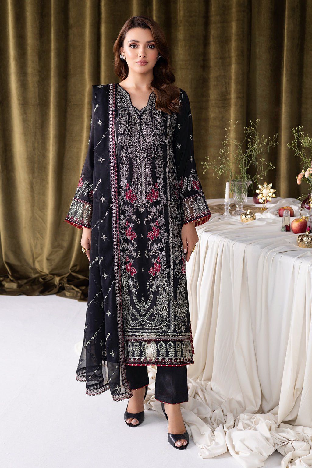 AA - 105 - Vol 01 - Aangan Luxury Rawsilk Collection By Ramsha - Rabbani Cloth House