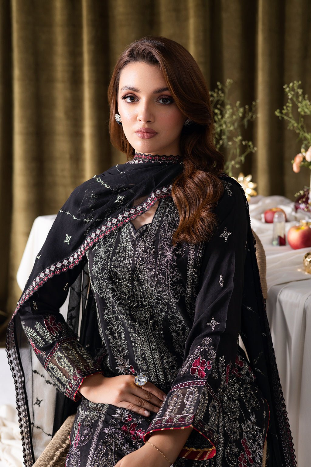 AA - 105 - Vol 01 - Aangan Luxury Rawsilk Collection By Ramsha - Rabbani Cloth House