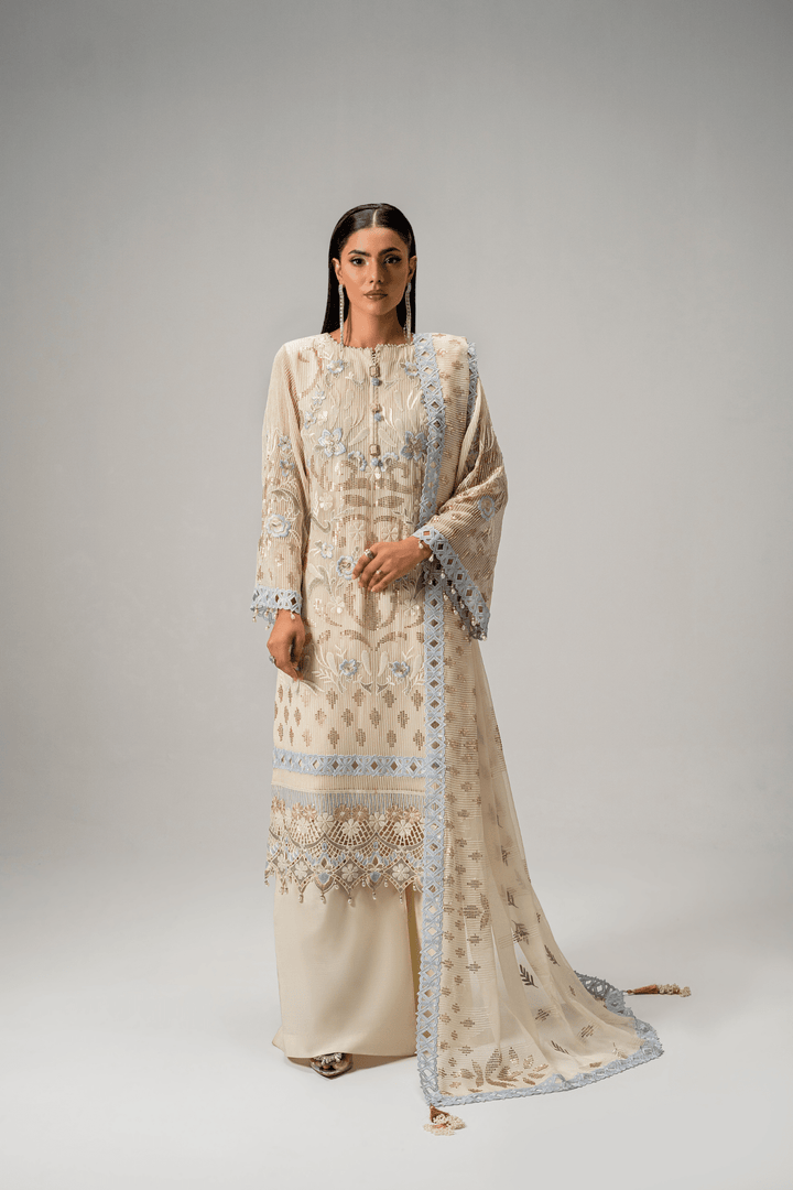 AR - 01 - Chiffon Fabric - Aura Unstitched By Zebtan - Rabbani Cloth House