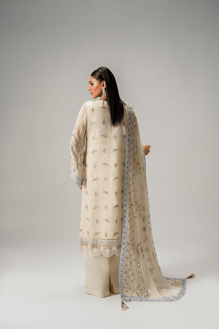 AR - 01 - Chiffon Fabric - Aura Unstitched By Zebtan - Rabbani Cloth House