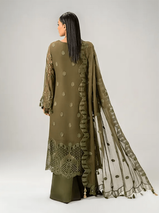 AR - 02 - Chiffon Fabric - Aura Unstitched By Zebtan - Rabbani Cloth House