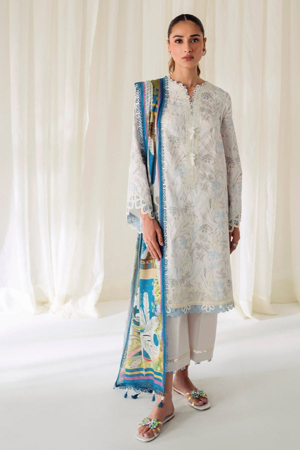 AR - 02 Florine - Prints Unstitched Collection By Qalamkar - Rabbani Cloth House