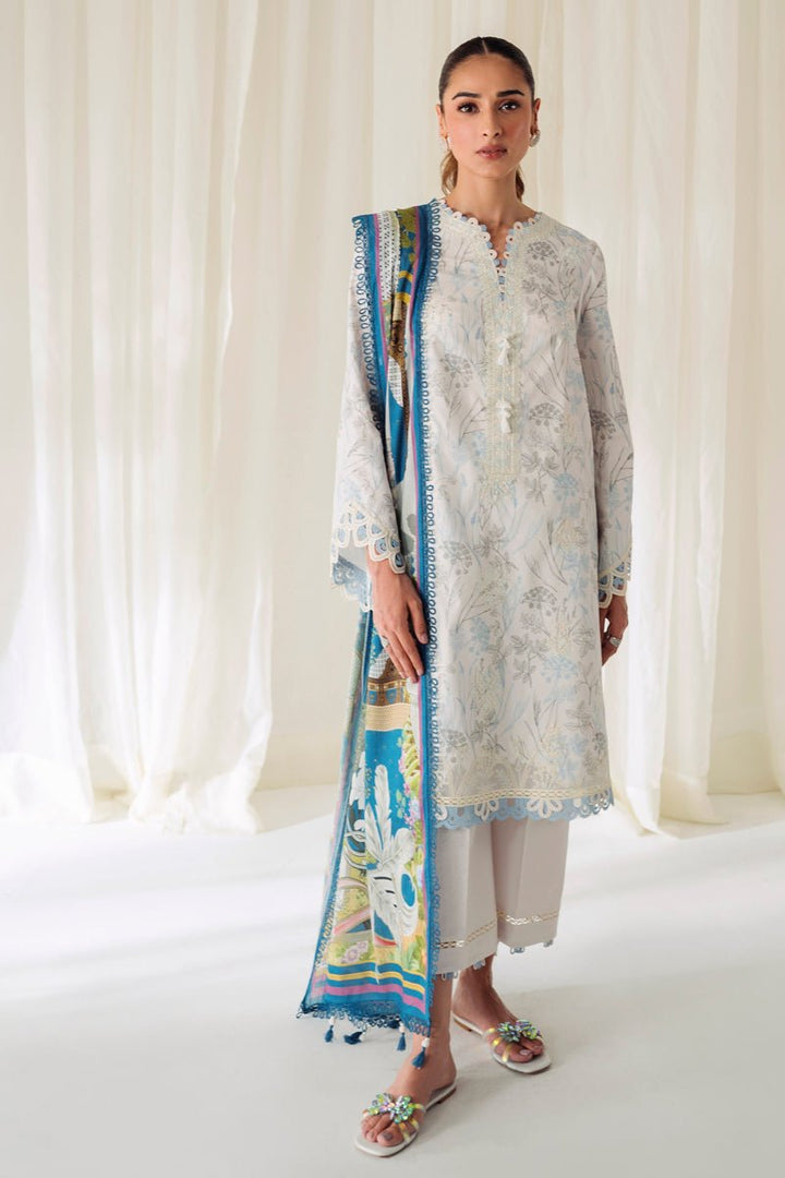 AR - 02 Florine - Prints Unstitched Collection By Qalamkar - Rabbani Cloth House