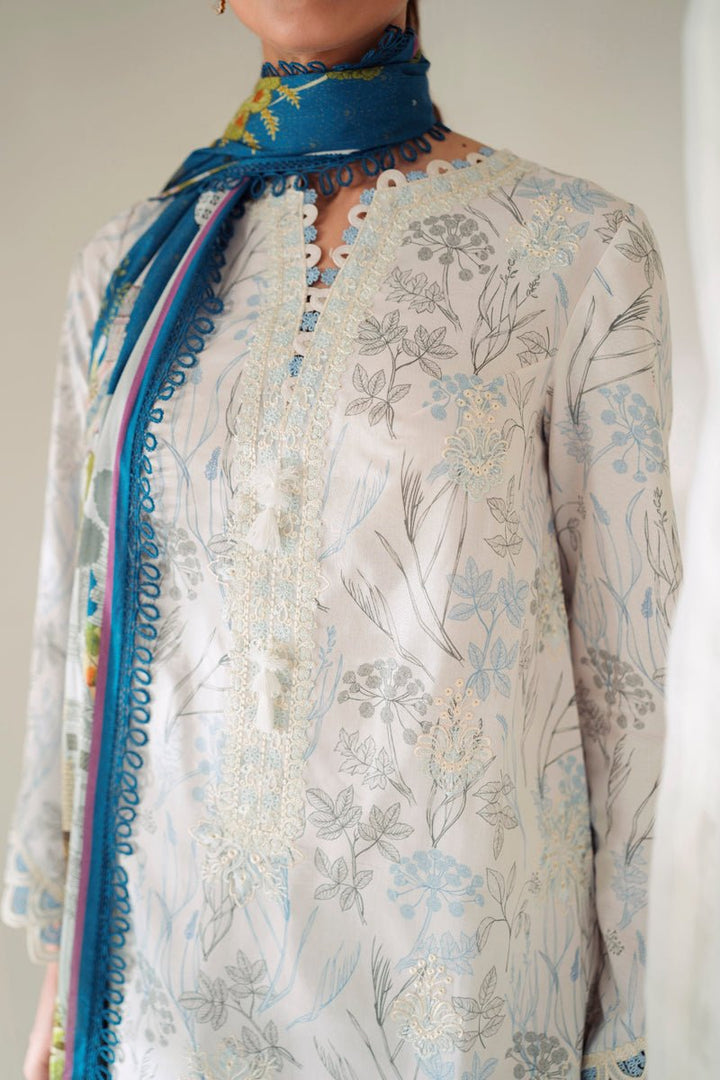AR - 02 Florine - Prints Unstitched Collection By Qalamkar - Rabbani Cloth House