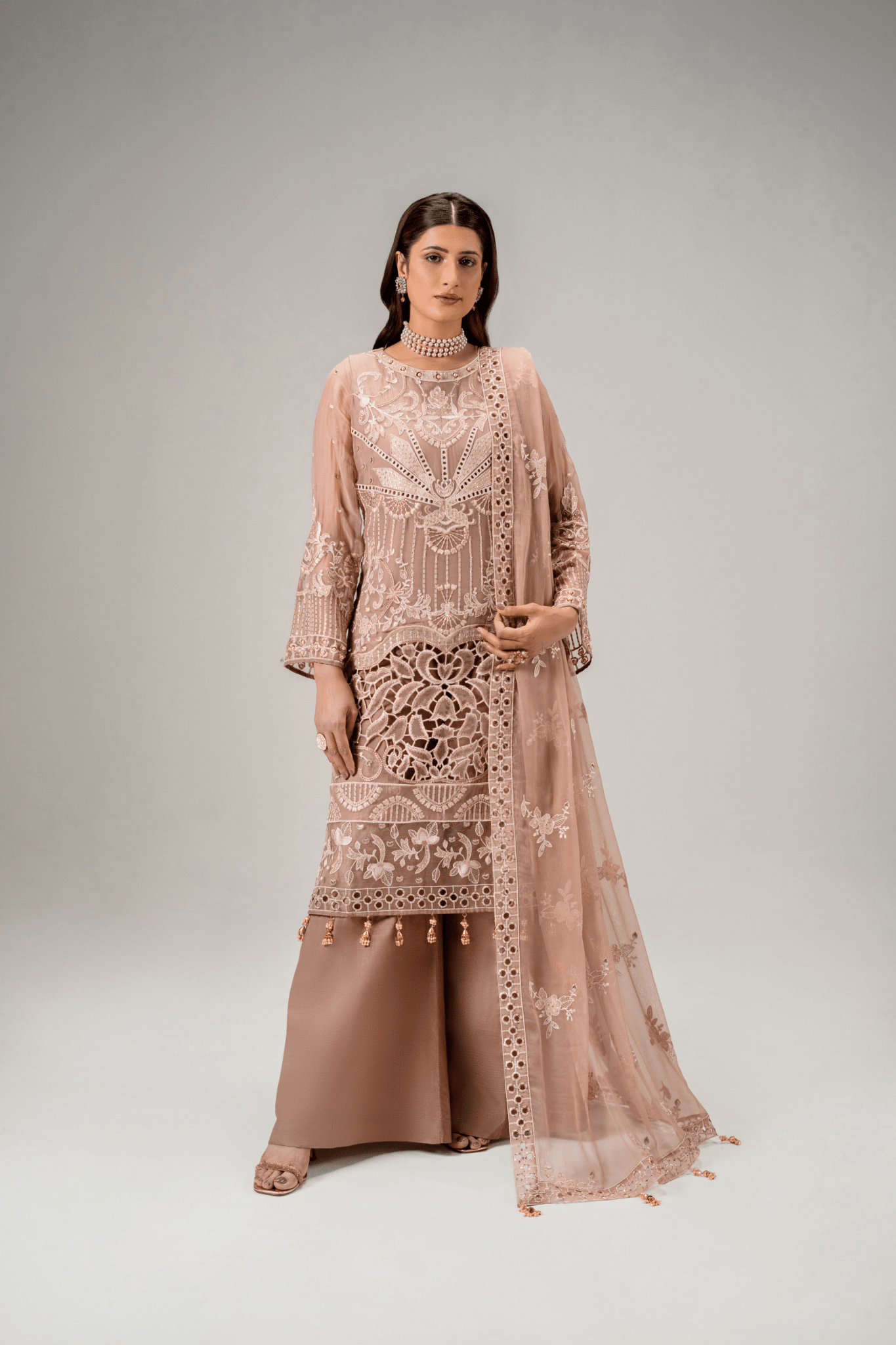 AR - 06 - Chiffon Fabric - Aura Unstitched By Zebtan - Rabbani Cloth House