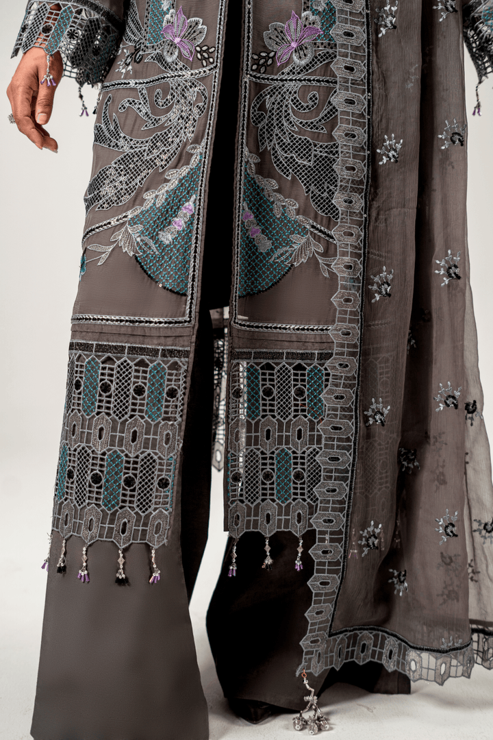 AR - 07 - Chiffon Fabric - Aura Unstitched By Zebtan - Rabbani Cloth House
