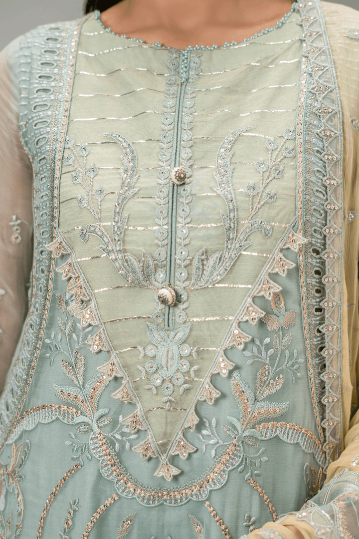 AR - 08 - Chiffon Fabric - Aura Unstitched By Zebtan - Rabbani Cloth House