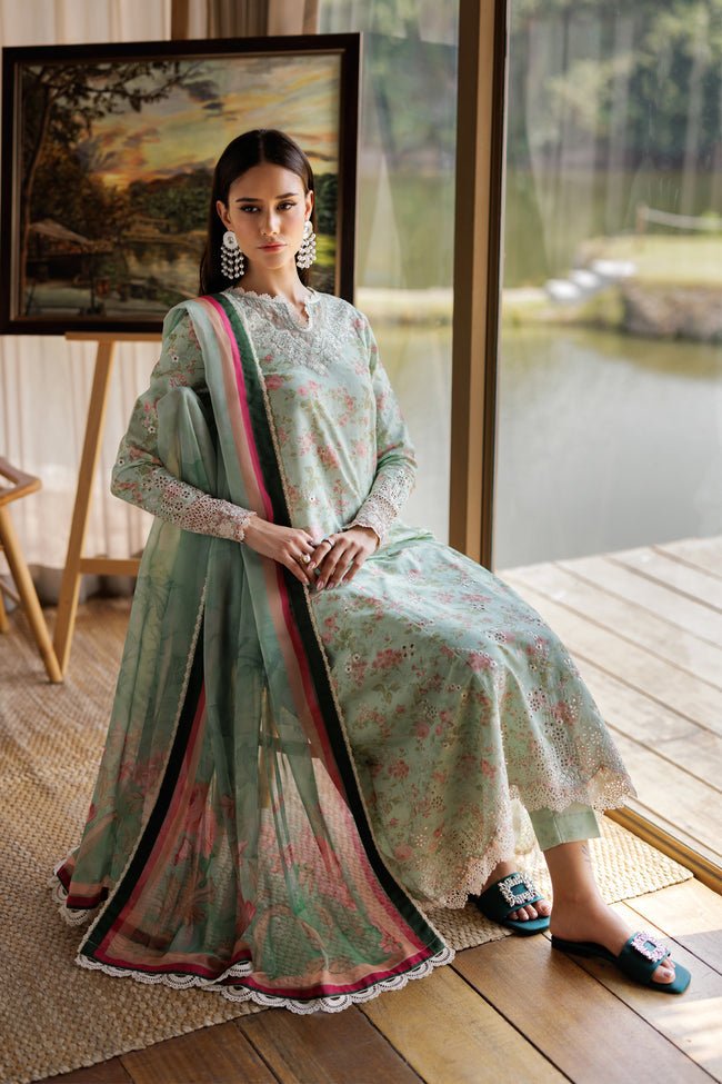 Barrie - 02 | Luxury Unstitched | Embroidered Lawn '25 By Xenia - Rabbani Cloth House