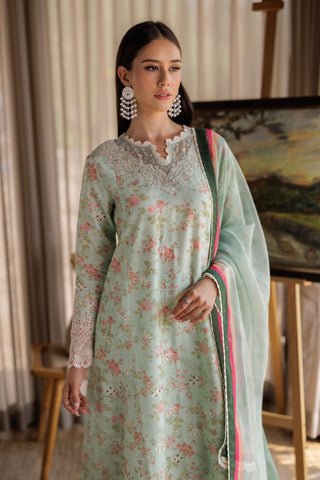 Barrie - 02 | Luxury Unstitched | Embroidered Lawn '25 By Xenia - Rabbani Cloth House