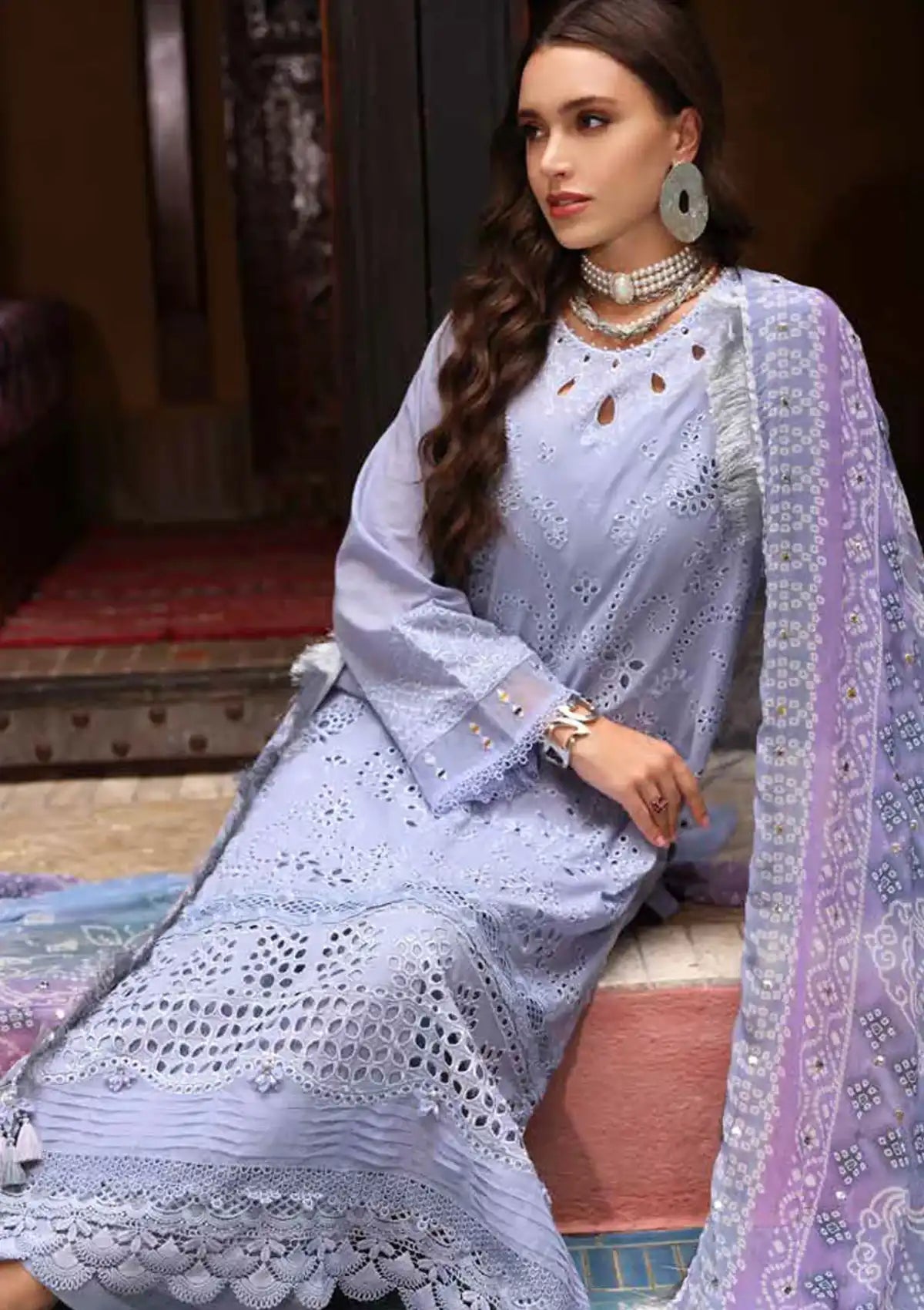 NE-108 - Bazar Unstitched Lawn'25 By Nureh