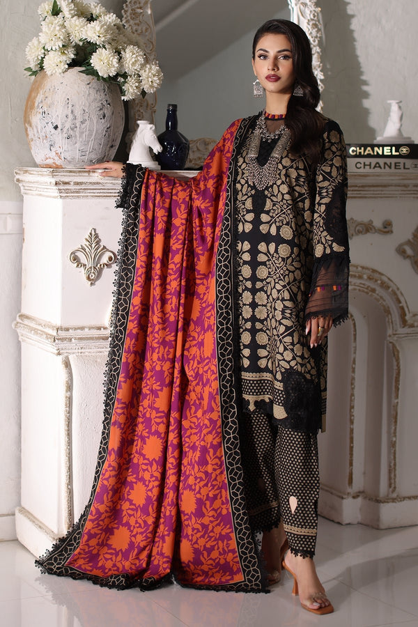 CCW4 - 13 | Winter | Combination Unstitched Dress - Rabbani Cloth House