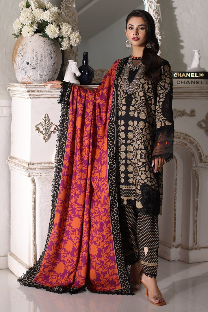 CCW4 - 13 | Winter | Combination Unstitched Dress - Rabbani Cloth House