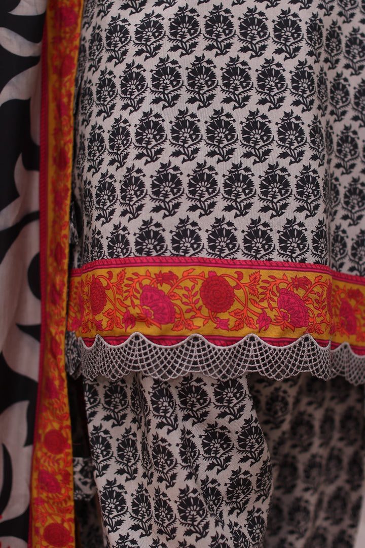CCW4 - 14 | Winter | Combination Unstitched Dress - Rabbani Cloth House