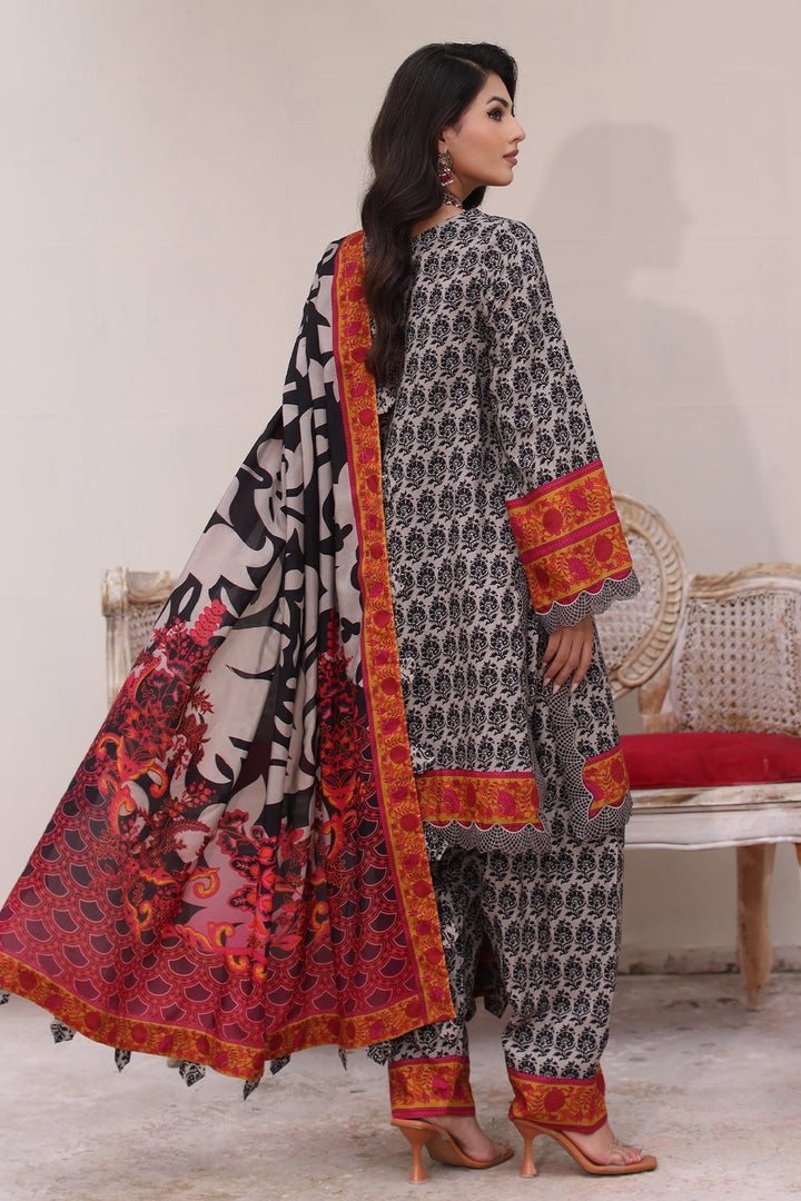 CCW4 - 14 | Winter | Combination Unstitched Dress - Rabbani Cloth House