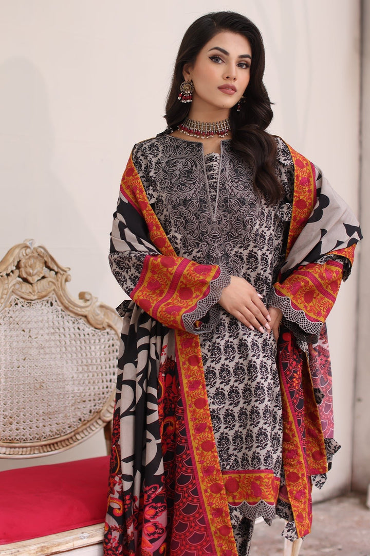 CCW4 - 14 | Winter | Combination Unstitched Dress - Rabbani Cloth House