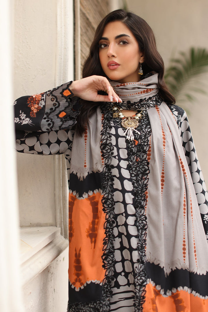 CCW4 - 16 - | Winter | Combination Unstitched Dress - Rabbani Cloth House