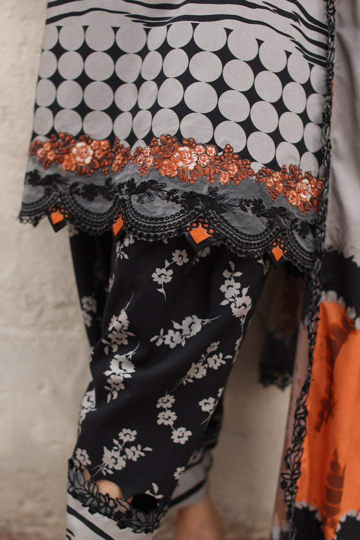 CCW4 - 16 - | Winter | Combination Unstitched Dress - Rabbani Cloth House