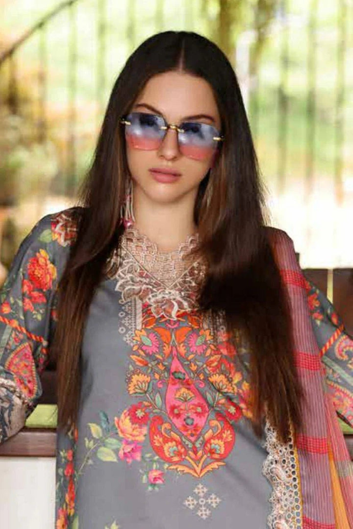 CIN5 - 08 – 3pc Infinity Embroidered Printed Lawn By Charizma - Rabbani Cloth House