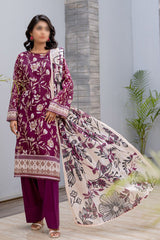 D 01 - Nureh by Fantak Printed Slub Lawn Collection - Rabbani Cloth House