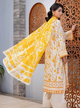 D 04 - Nureh by Fantak Printed Slub Lawn Collection - Rabbani Cloth House