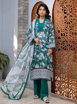 D 06 - Nureh by Fantak Printed Slub Lawn Collection - Rabbani Cloth House