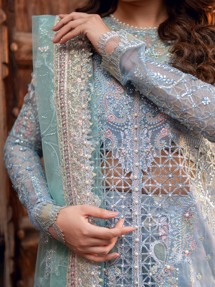D - 602 | Sona Gachi Unstitched Luxury Formals By Bin Ilyas - Rabbani Cloth House