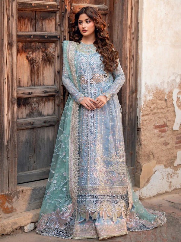 D - 602 | Sona Gachi Unstitched Luxury Formals By Bin Ilyas - Rabbani Cloth House
